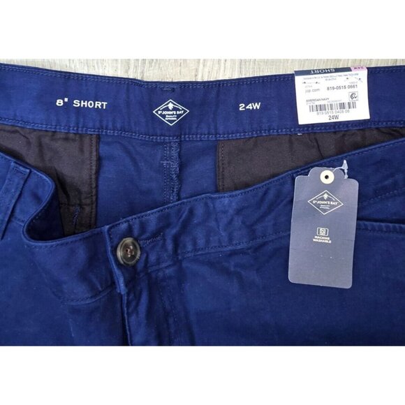 St.John's Bay Womens Short Mid Rise Secretly Slender American Navy Tummy Control - Picture 5 of 7